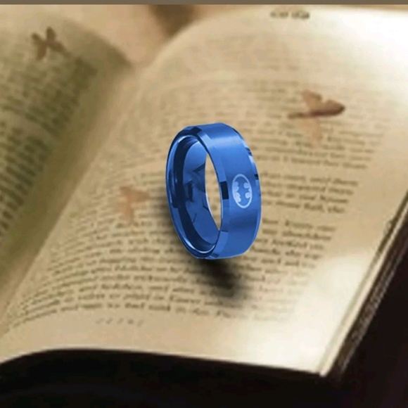 Men's Stainless Steel Ring Blue Size 11 - Picture 3 of 6